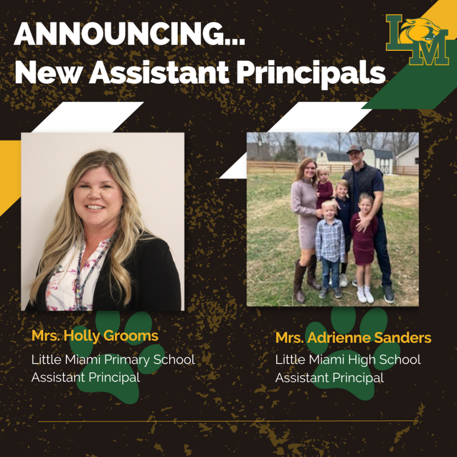 headshot of mrs. grooms and picture of mrs. sanders' family